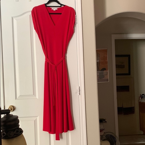 Preston & York Dresses & Skirts - Preston & York Red Ruched Wrap Maxi Dress